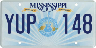 MS license plate YUP148