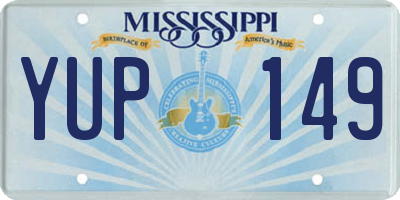 MS license plate YUP149