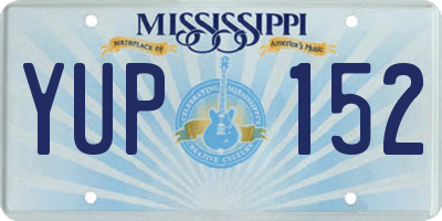 MS license plate YUP152