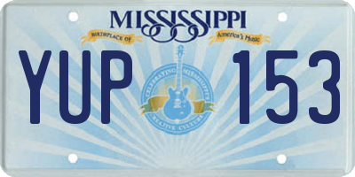 MS license plate YUP153