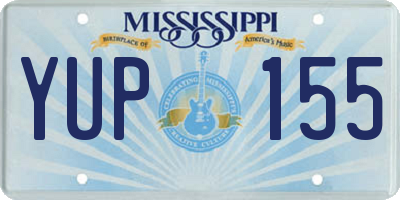 MS license plate YUP155