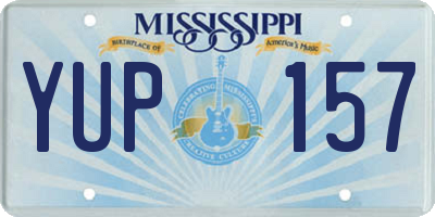 MS license plate YUP157