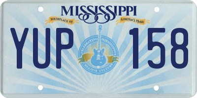 MS license plate YUP158