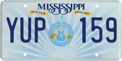 MS license plate YUP159