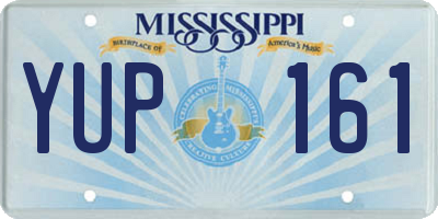 MS license plate YUP161