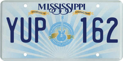 MS license plate YUP162