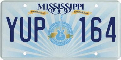 MS license plate YUP164