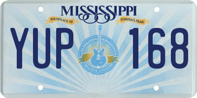 MS license plate YUP168