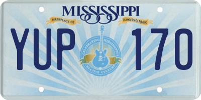 MS license plate YUP170