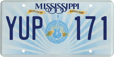 MS license plate YUP171
