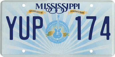 MS license plate YUP174