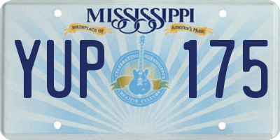 MS license plate YUP175