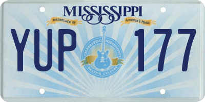 MS license plate YUP177