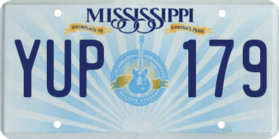 MS license plate YUP179