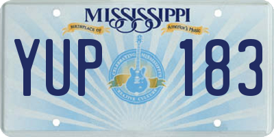 MS license plate YUP183