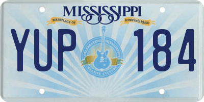 MS license plate YUP184