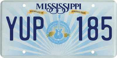 MS license plate YUP185
