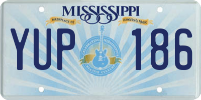 MS license plate YUP186