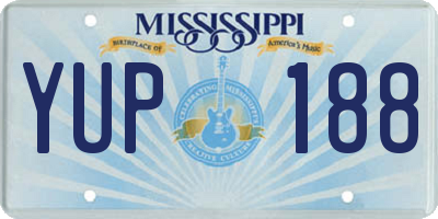 MS license plate YUP188
