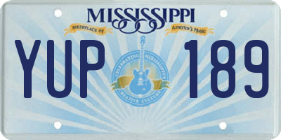 MS license plate YUP189