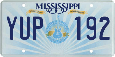 MS license plate YUP192