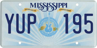 MS license plate YUP195