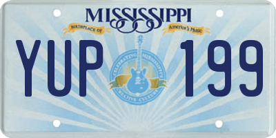 MS license plate YUP199