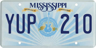MS license plate YUP210