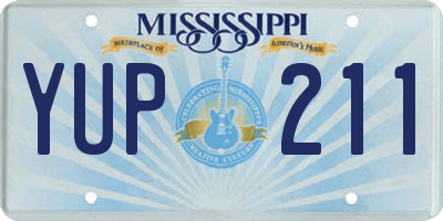 MS license plate YUP211