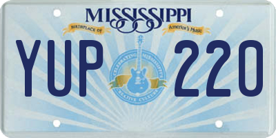 MS license plate YUP220