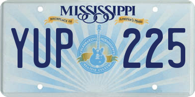 MS license plate YUP225