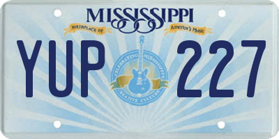 MS license plate YUP227