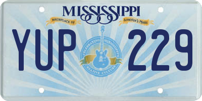 MS license plate YUP229