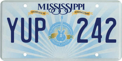 MS license plate YUP242