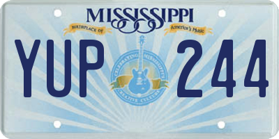 MS license plate YUP244