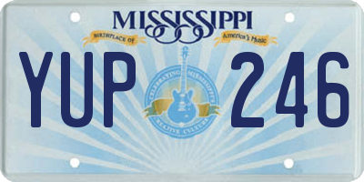 MS license plate YUP246