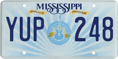 MS license plate YUP248