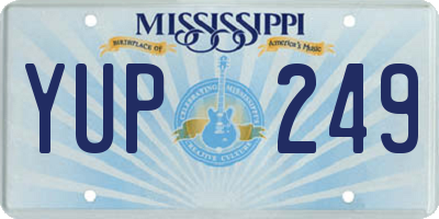 MS license plate YUP249