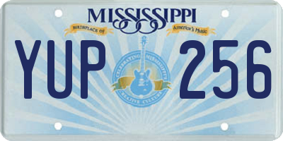 MS license plate YUP256
