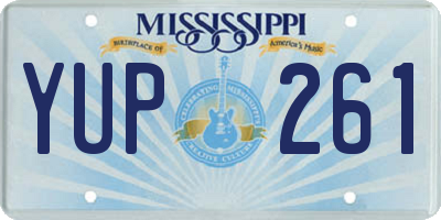 MS license plate YUP261
