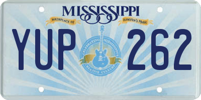 MS license plate YUP262