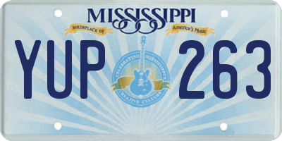 MS license plate YUP263