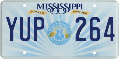 MS license plate YUP264