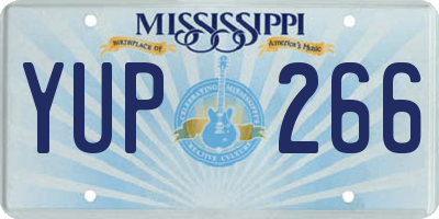 MS license plate YUP266