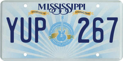MS license plate YUP267