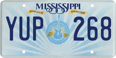 MS license plate YUP268