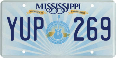 MS license plate YUP269