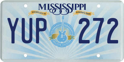 MS license plate YUP272