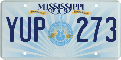 MS license plate YUP273