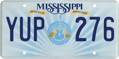 MS license plate YUP276